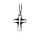 Cross Pendant made with Swarovski Elements - Black & Transparent